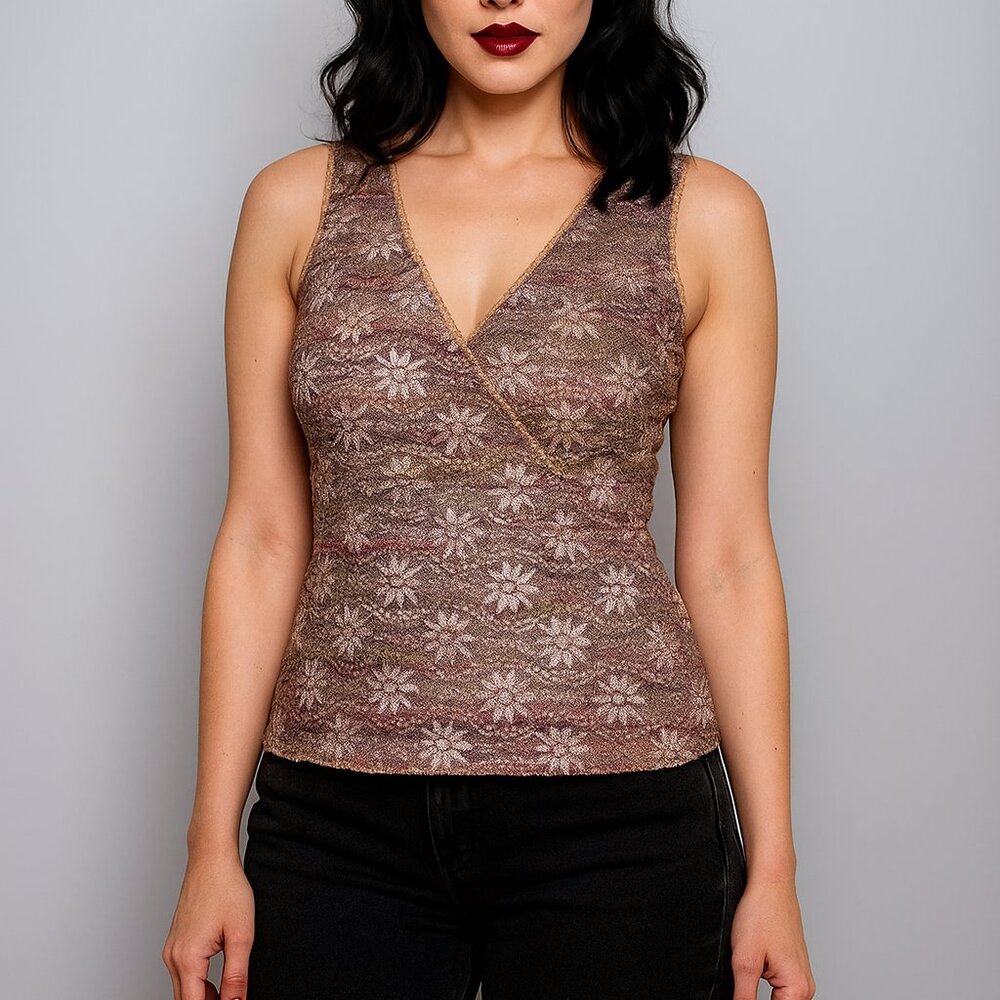 INC International Concepts Tank Top Floral Shirt M